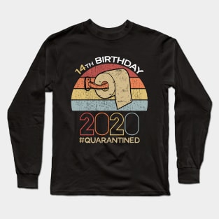 14th Birthday 2020 Quarantined Social Distancing Funny Quarantine Long Sleeve T-Shirt